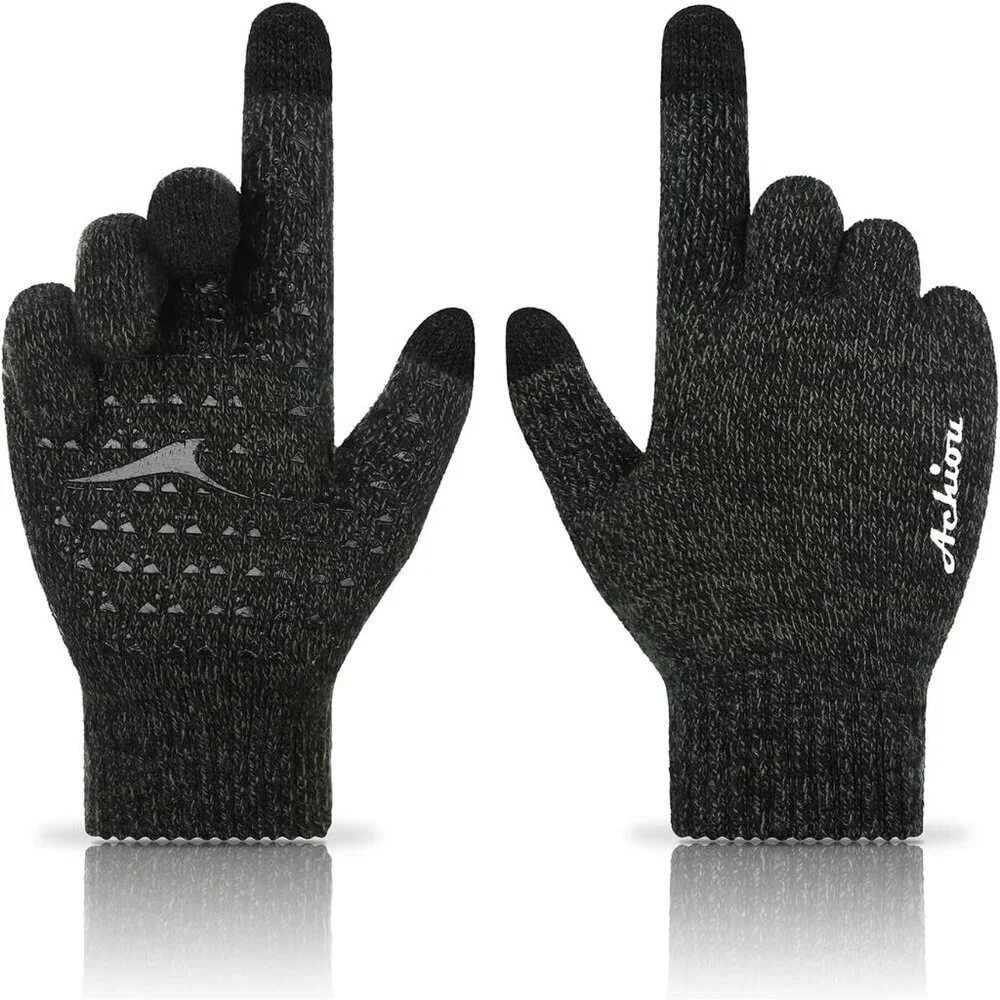 Women Military Green Upgraded Touch Screen Thermal Soft Knit Lining Winter Glove